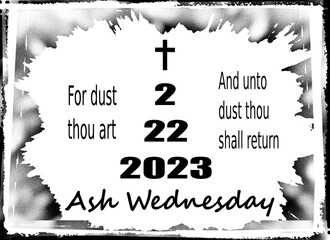 2023 ash wednesday date calendar icon 