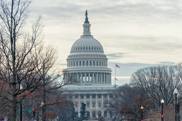 Washington Cityscape and Capitol in Background. Washington DC, USA