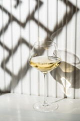 A glass of white wine