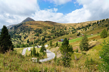 Fantastic panoramic view of the Dolomites mountains in exceptional light and cloud conditions, South Tyrol, Italy
