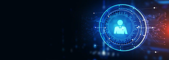 Business, Technology, Internet and network concept. Human Resources HR management recruitment employment headhunting concept. 3d illustration