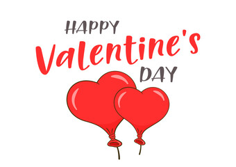 Happy Valentine's Day. Card template. Cartoon. Vector illustration