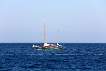 Fototapeta premium Ship sailing on the Adriatic sea
