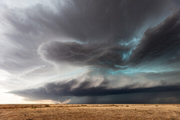 Supercell storm clouds in New Mexico
