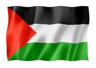 Fototapeta premium Palestinian flag isolated on white