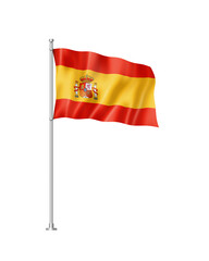 Spanish flag isolated on white - 557937496