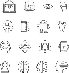 artificial intelligence icons collection © Noura