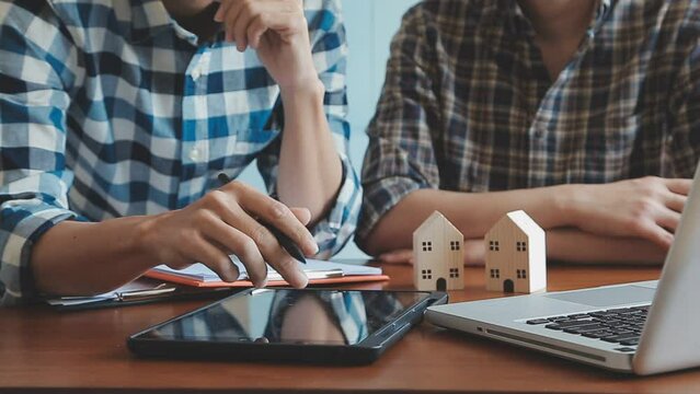 Signing home sales and insurance contracts with real estate agents, signing contracts to know the terms of buying and selling homes and real estate, contract signing ideas.