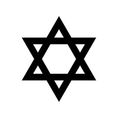 The Star of David is a generally recognized symbol of both Jewish identity and Judaism. Vector Illustration