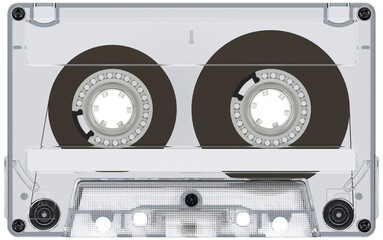 music tape cassette transparent straight
