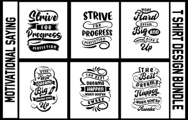 Typography new motivational t shirt design bundle for print on demand