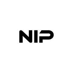 NIP letter logo design with white background in illustrator, vector logo modern alphabet font overlap style. calligraphy designs for logo, Poster, Invitation, etc.