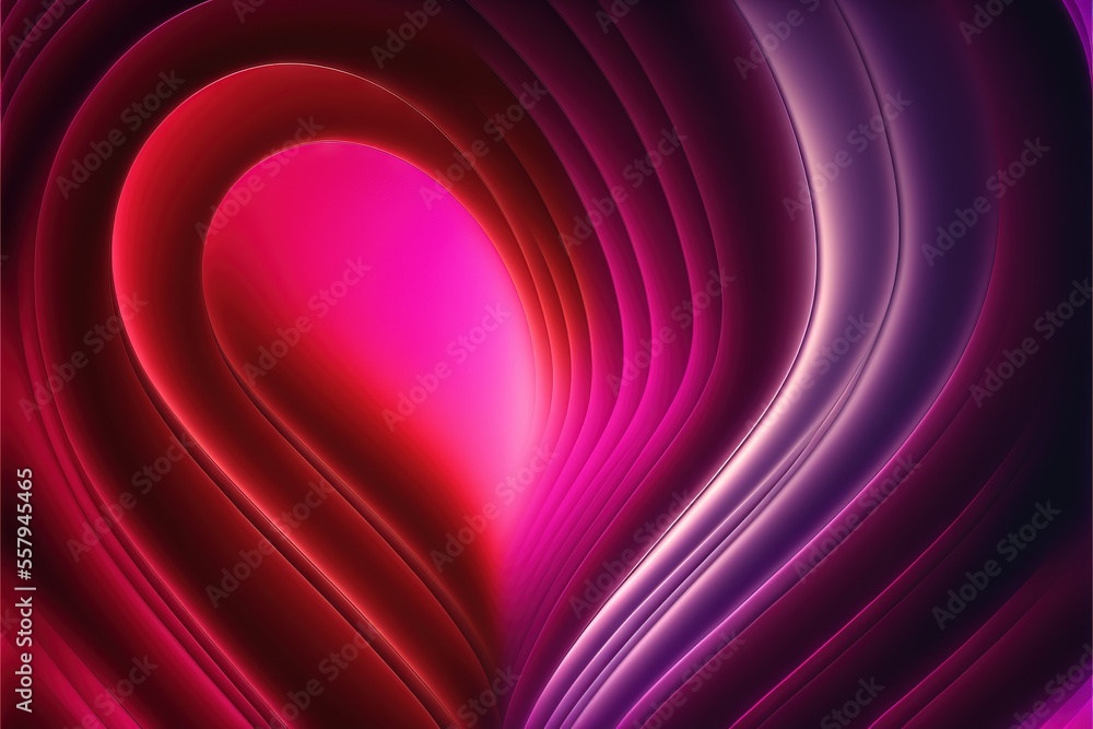 Poster a heart - shaped object is shown in a purple and pink background with a red center and a pink center