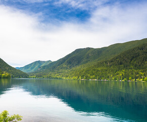 Mountains, lakes and streams in Olympic National Park 