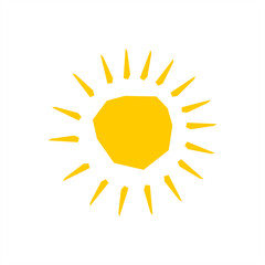 geometric shaped sun vector