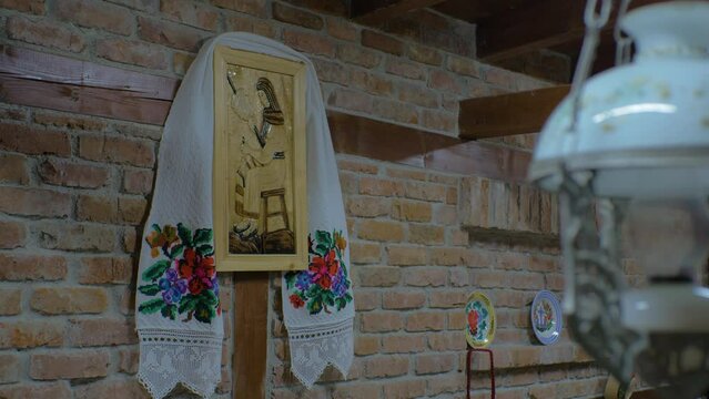 Traditional Embroidery Hanged On The Wall