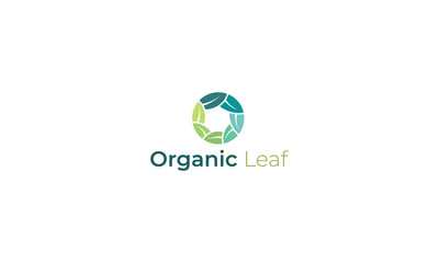 Letter O natural leafy ecology logo design 