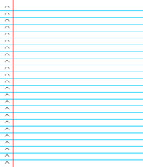 Paper notebook sheet