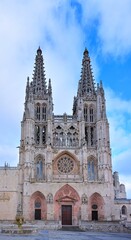 Fototapeta na wymiar Burgos Cathedral in the day light, Spain.