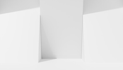 Abstract 3d render, modern geometric background