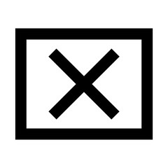 Cross Check Icon on Transparent Background