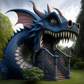 Concept image of Dragon-themed playhouse