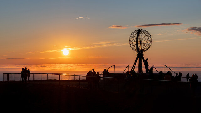 Tramonto a Capo Nord, (sole a mezzanotte), Norvegia
