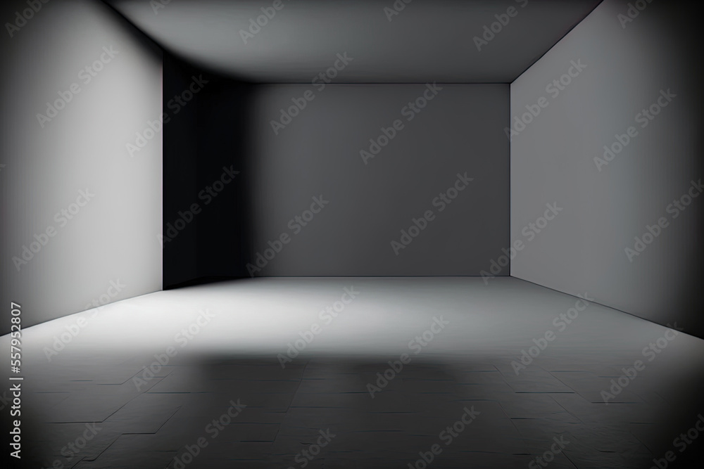 Aufkleber background for displaying your product or artwork perspective floor backdrop dark room studio with g
