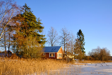 winter outdoor blue sky landscape sunlight
