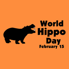 february-15-is-national-hippo-day vector