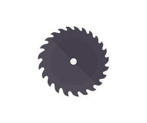 Circular saw blade, round saw blade logo design. Wood working, Symbol of saw mill vector design and illustration.
