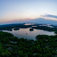 Vue aérienne au crépuscule - Finnham