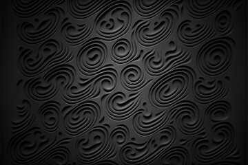 Fototapeta premium Background Illustration of seamless abstract black ornate floral vine pattern,generative ai.