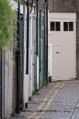 Fototapeta na wymiar Medium shot of muse houses entryway in Chelsea, London 