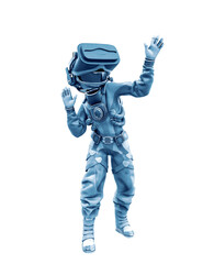 astronaut girl on vr