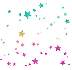 Glitter Rainbow Stars