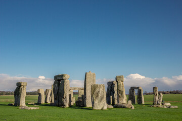 Stonehenge, an ancient prehistoric stone monument near Salisbury. Stonehenge is a UNESCO World...