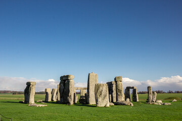 Stonehenge, an ancient prehistoric stone monument near Salisbury. Stonehenge is a UNESCO World...
