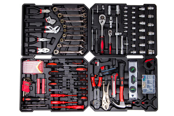 Set of various tools. Profassional tools line. 