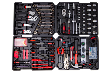 Set of various tools. Profassional tools line. 