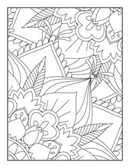 Fototapeta premium Flower Mandala, Floral Mandala, Flower Mandala Coloring Page , Floral Mandala Mandala Coloring Page 