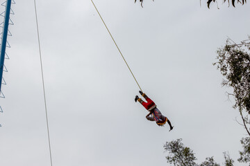 The Danza de los Voladores or Papantla flyers, an ancient Mesoamerican ceremony/ritual still performed today in Mexico