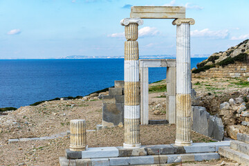 Amazing views from Knidos, which was a Greek city in ancient Caria in Asia Minor, Turkey, situated...