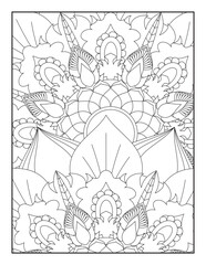 Flower Mandala Coloring Pages, Floral Mandala Coloring  Pages, Mandala Coloring Pages