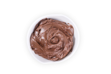 nutella on white, top view
