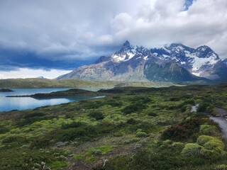 Torres del Paine over Nordenskjöld Lake, Chile