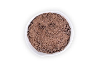 ovaltine on white background, top view
