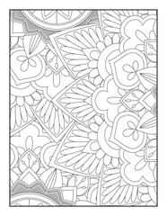 Flower, Mandala Coloring Page for Adult, Pattern Mandala Coloring Pages, Floral Mandala