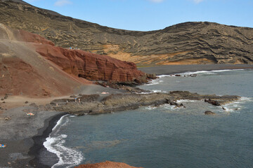 Charco de los Clicos or Charco Verde in the Gulf, Lanzarote