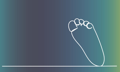 foot sketch continuous line drawing, vector